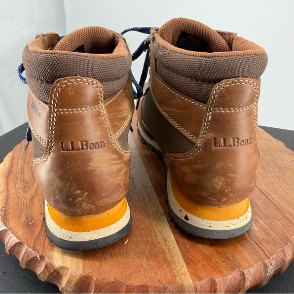 L.L. Bean Katahdin waterproof- Brown Blue laces Hiking Boots Rugged tek 2.5 sz 7 - Picture 7 of 11